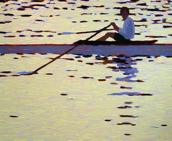 ROWING IN THE SUNSET
