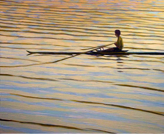 ROWING IN THE SUNSET II